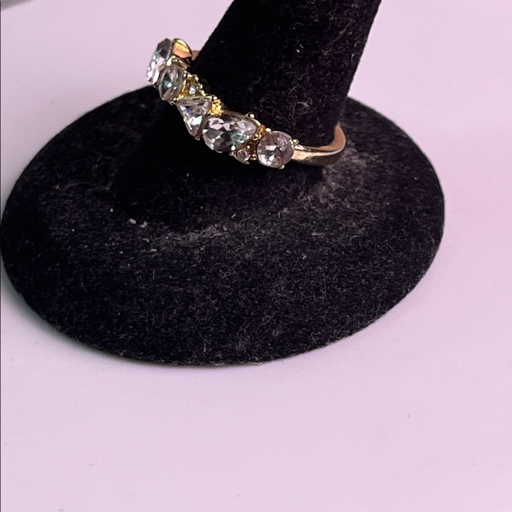 J. Crew Multi Rhinestone ring Size 8 - Picture 3 of 9